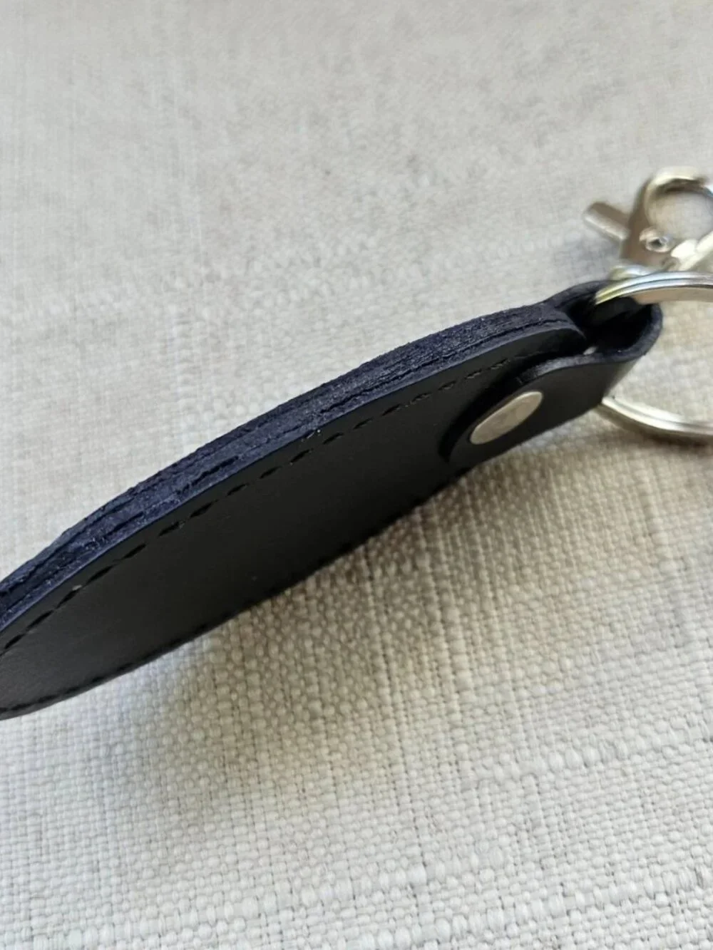 Handmade Keys Holder Black Genuine Leather keychain Keyring Handmade